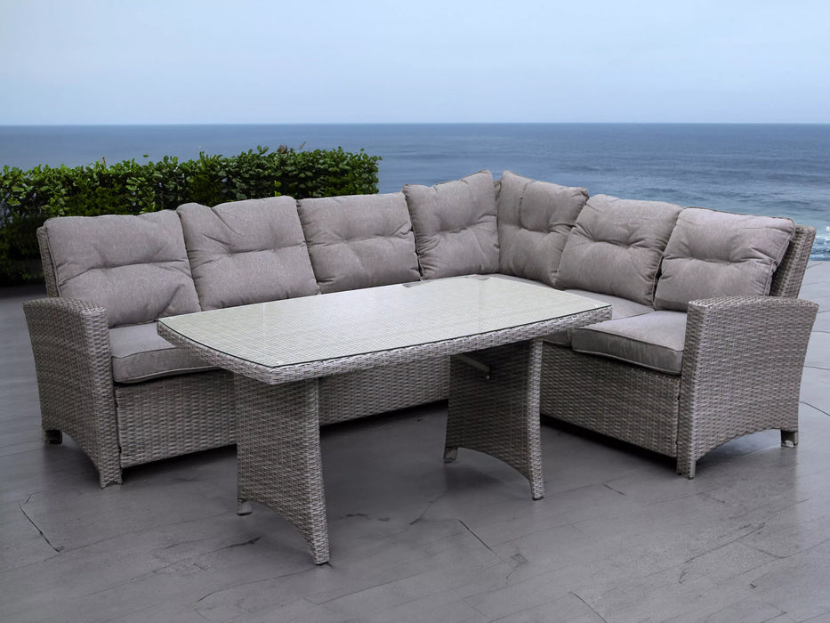 Cora 6 Seater Outdoor Lounge Setting with Dining Table