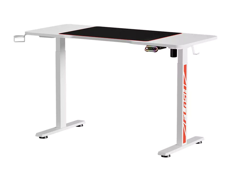 Flash Adjustable Electric Sit & Stand LED Gaming Desk
