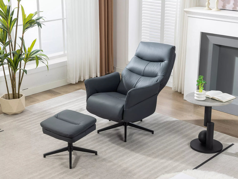 Robert Swivel Recliner Chair with Stool