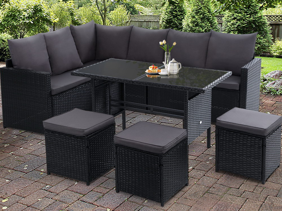 Alawoona Outdoor Sofa Dining Set