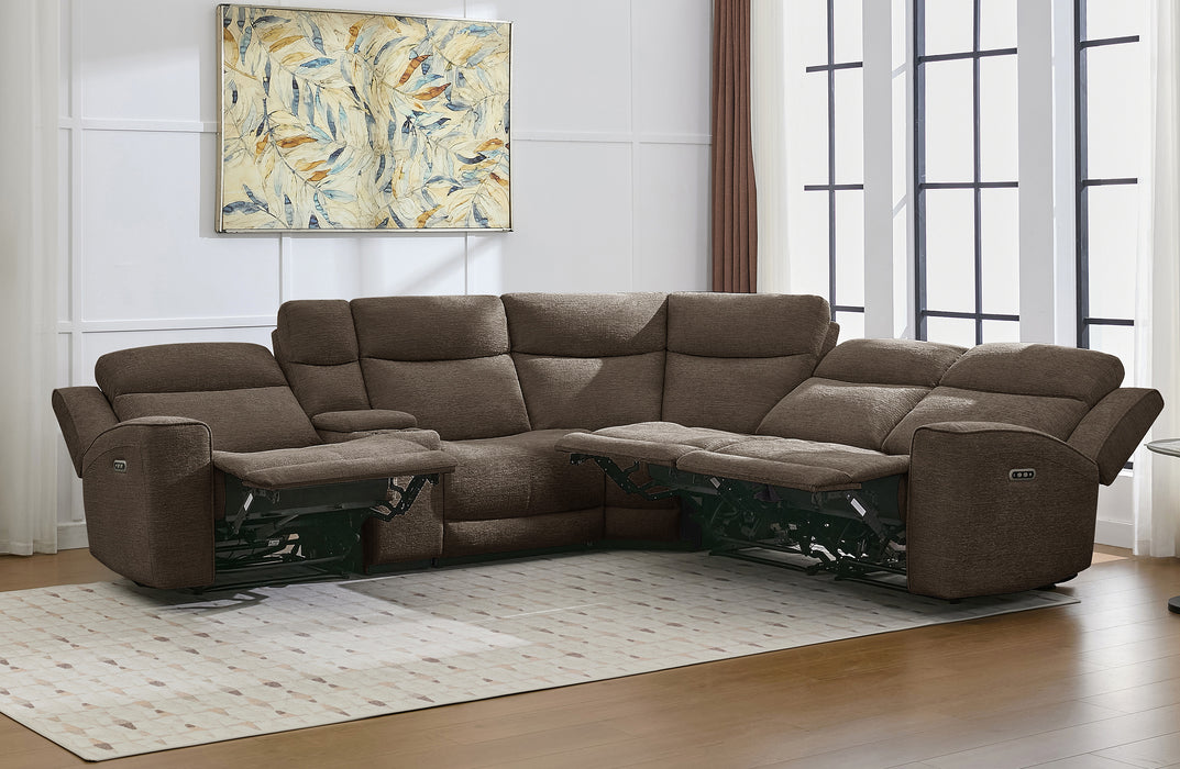 Zool 5 Seater Fabric Electric Corner Modular