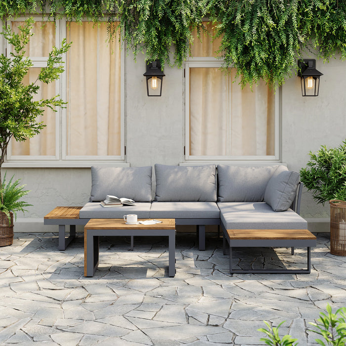 Belize 4 Seater Outdoor Lounge Setting with Coffee Table
