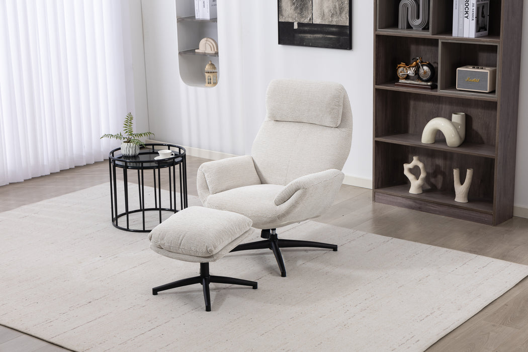 Cosmo Swivel Chair with Stool