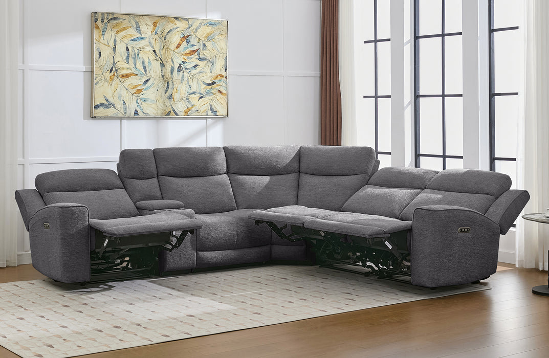 Zool 5 Seater Fabric Electric Corner Modular