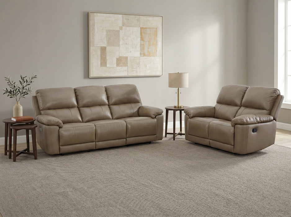 Angelo Electric Recliner Leather Lounge Suite