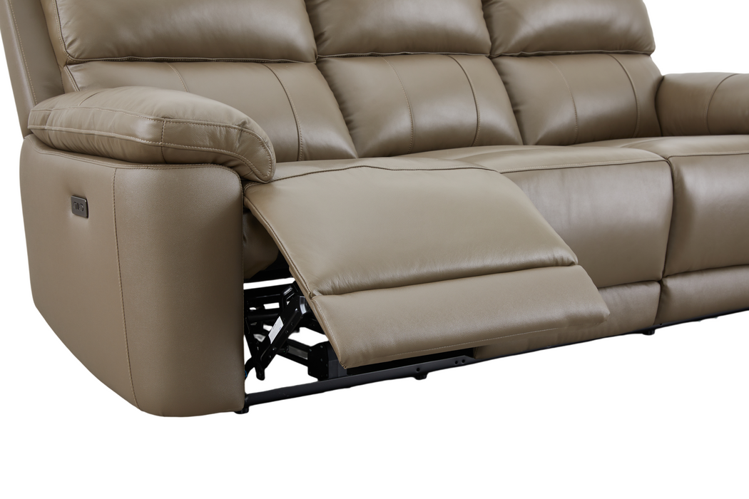 Angelo Electric Recliner Leather Lounge Suite