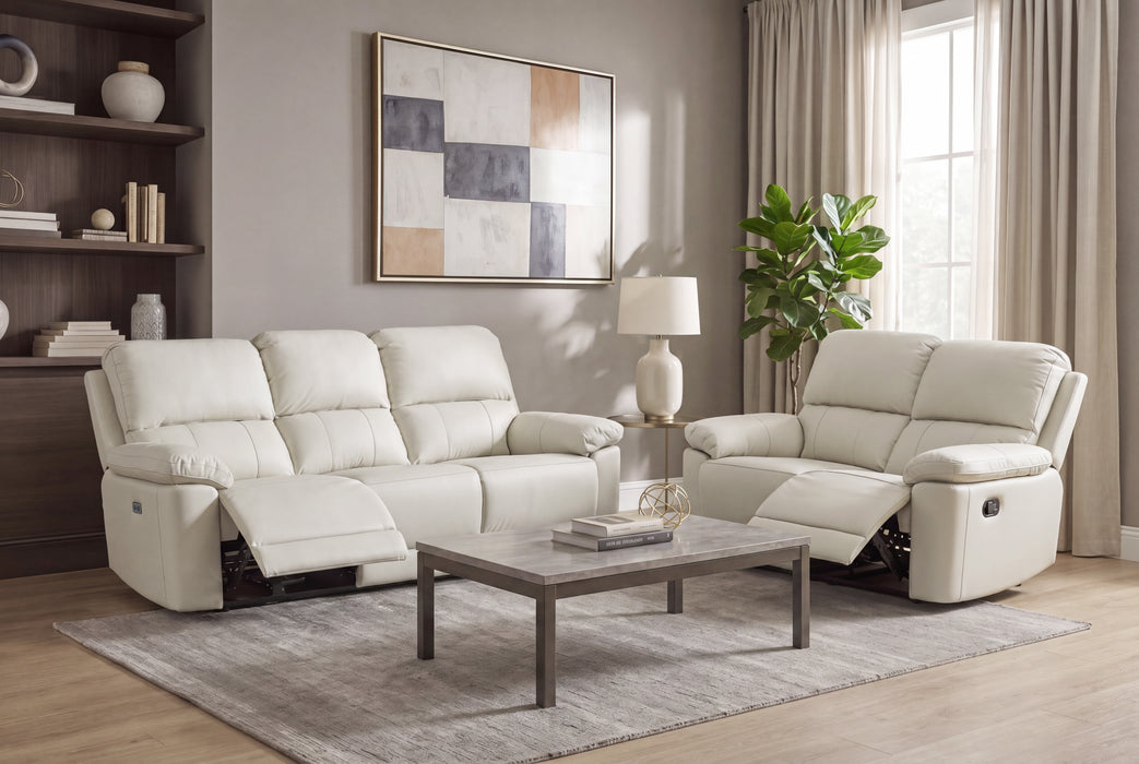 Angelo Electric Recliner Leather Lounge Suite