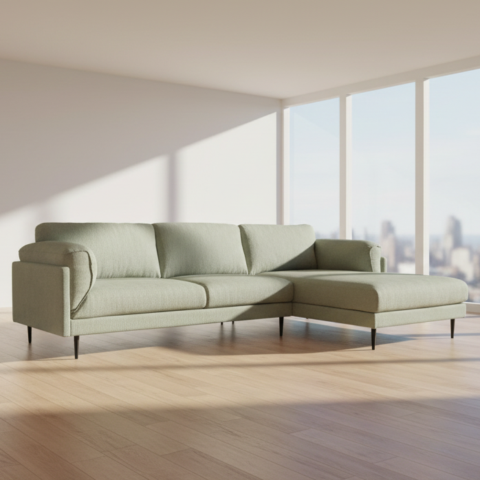 Ronald 3 Seater Fabric Chaise
