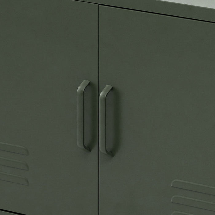 Buffet Sideboard Metal Cabinet - BASE Green