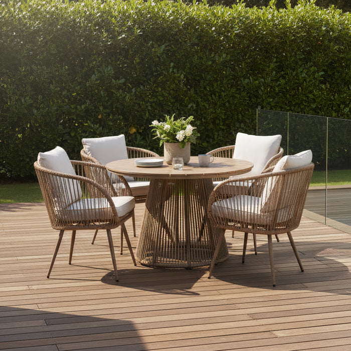 Alder 5 Piece Outdoor Dining Set