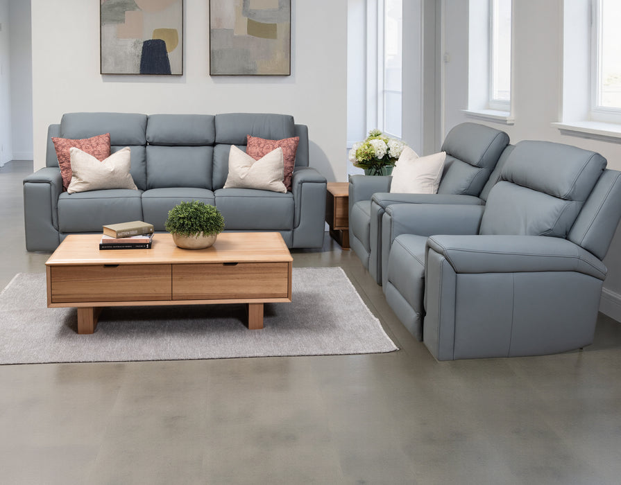 Aquila Electric Recliner Leather Lounge Suite