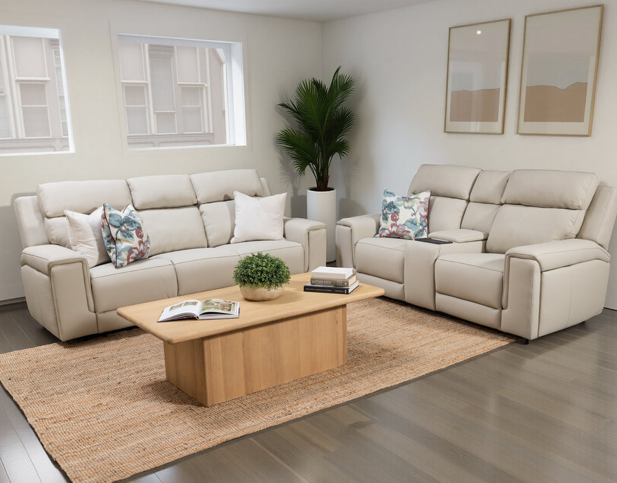 Aquila Electric Recliner Leather Lounge Suite