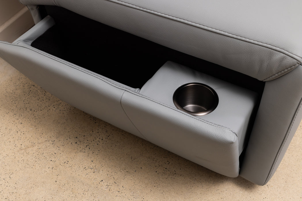 Aquila Electric Recliner Leather Lounge Suite