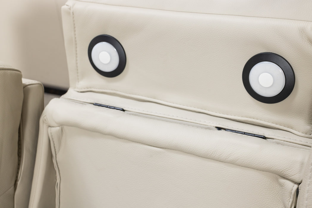 Aquila Electric Recliner Leather Lounge Suite