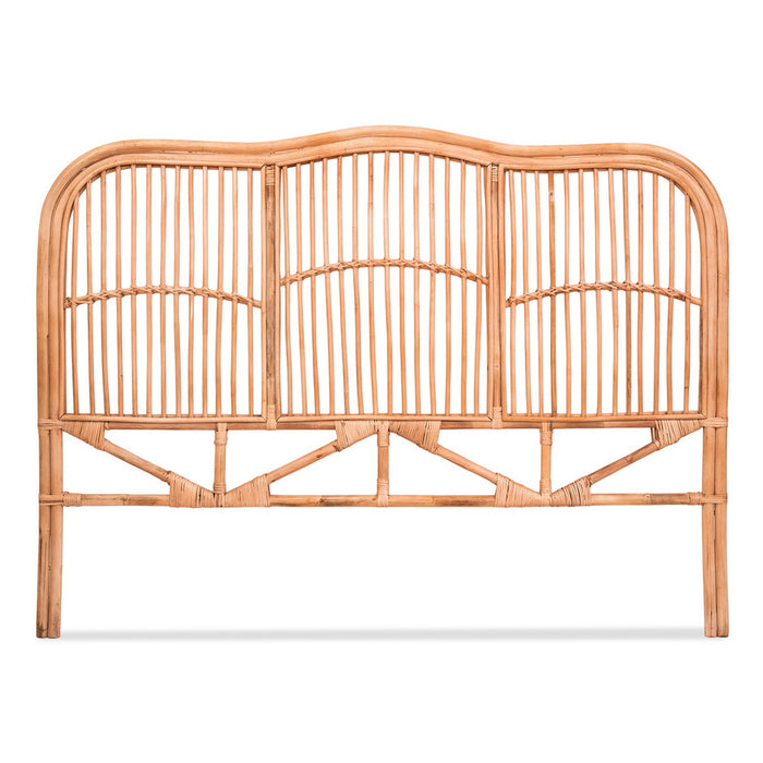 Bed Headboard Queen Bedhead Rattan - NERO Pine