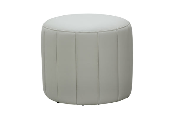 Bina Round Leather Ottoman