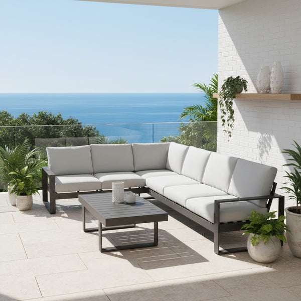 Broome 6 Seater Outdoor Corner Modular with Table