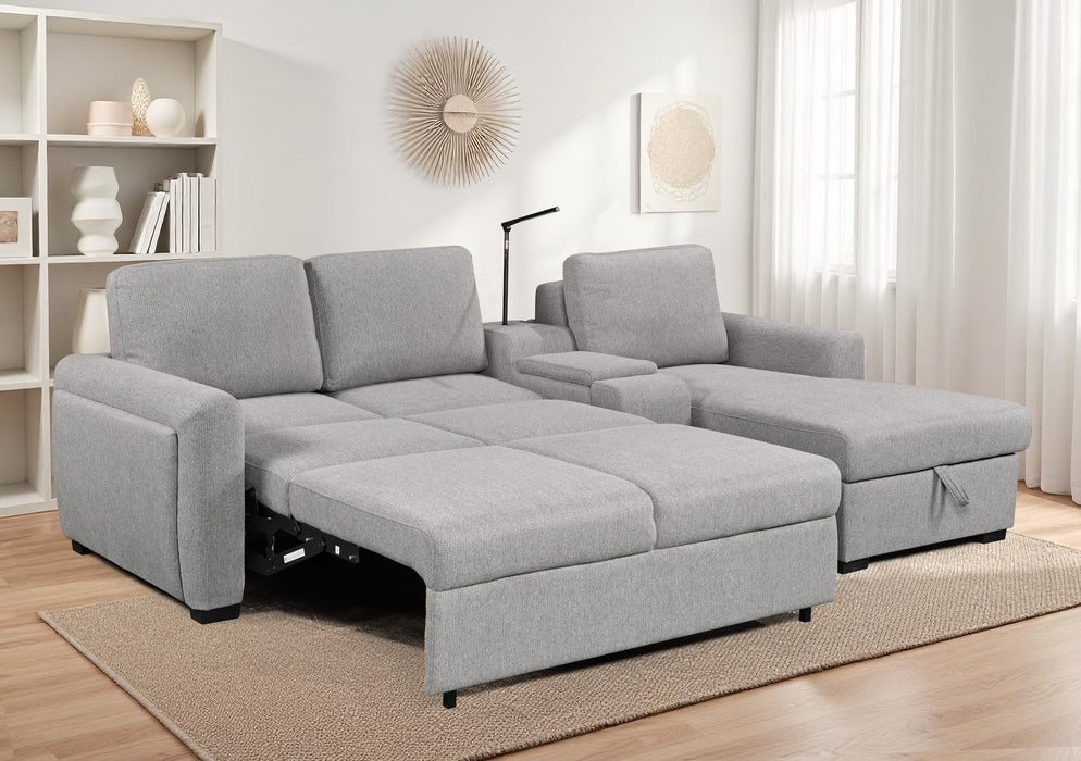Drew 3 Seater Pull Out Sofabed with Storage Chaise
