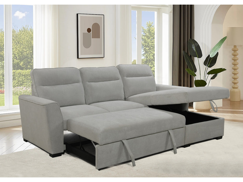Belino 3 Seater Chaise with Sofabed + Storage