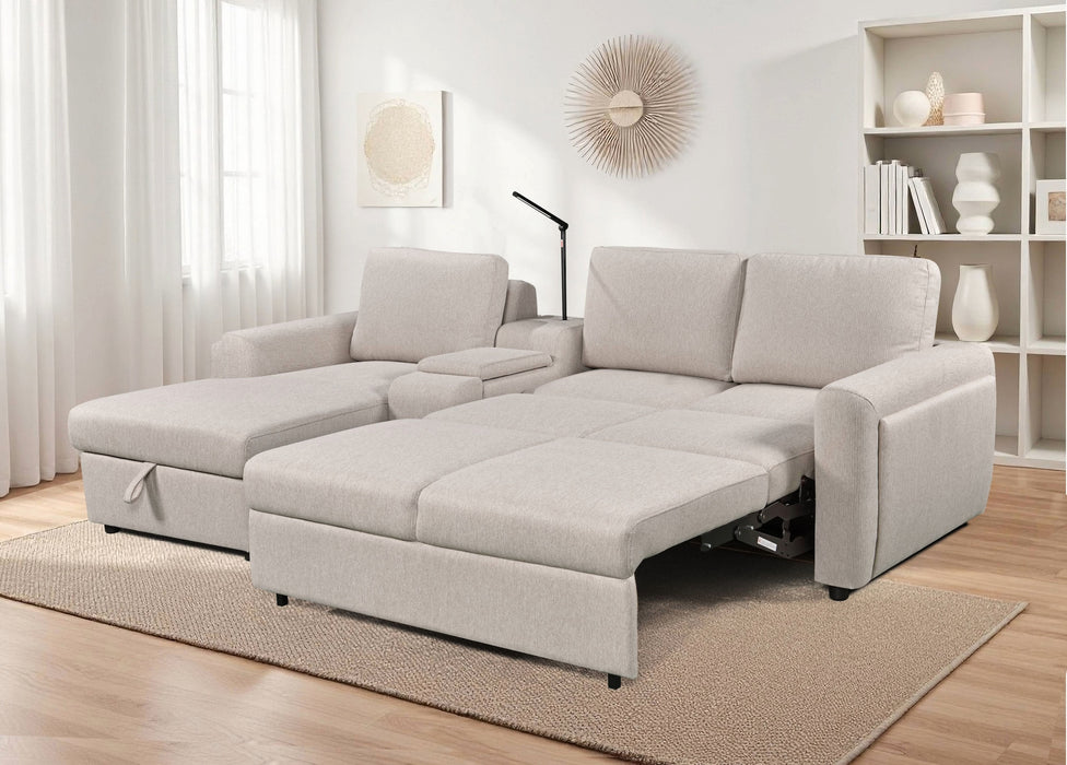 Drew 3 Seater Pull Out Sofabed with Storage Chaise