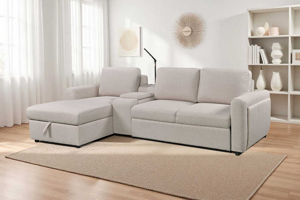 Drew 3 Seater Pull Out Sofabed with Storage Chaise