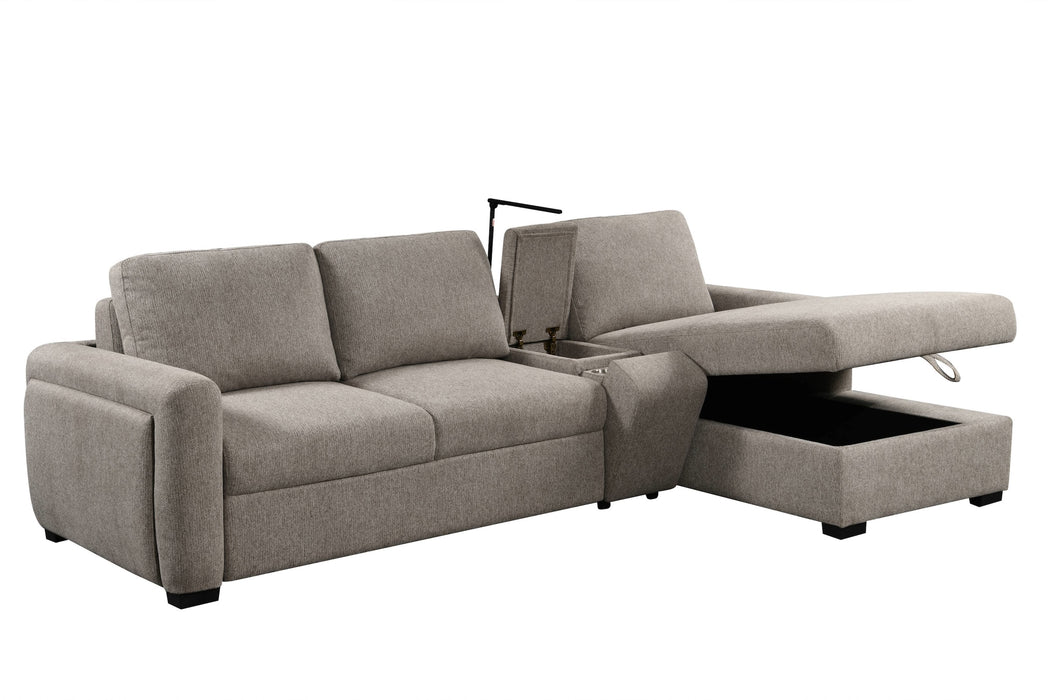 Drew 3 Seater Pull Out Sofabed with Storage Chaise