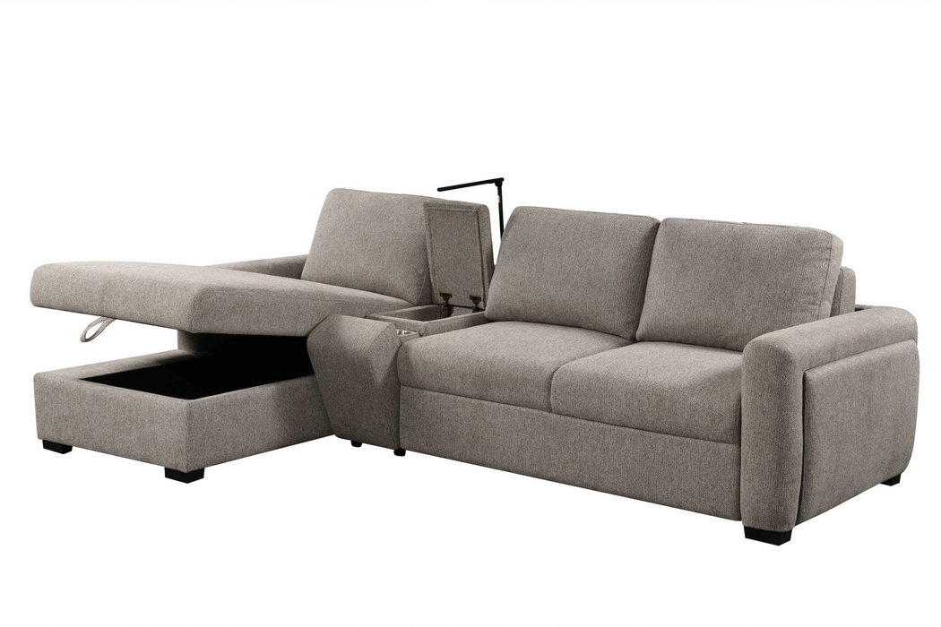 Drew 3 Seater Pull Out Sofabed with Storage Chaise