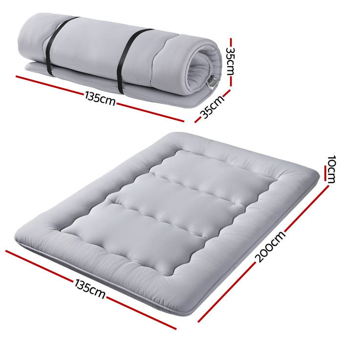 10cm Japanese Floor Mattress Foldable Futon Mattress Washable Cover Straps