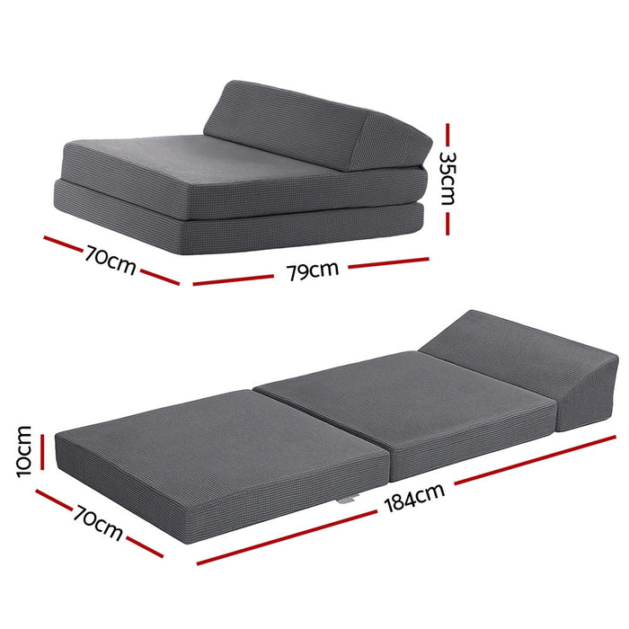 Foldable Mattress Folding Sofa Bed Trifold Sleeping Camping Cushion Mat