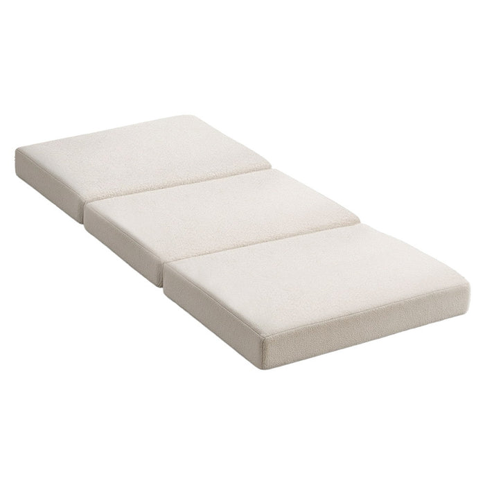 Foldable Mattress Fleece Portable 3-fold Folding Foam Mattresses