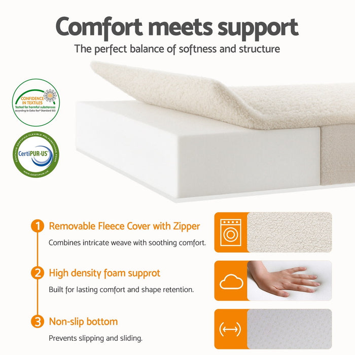 Foldable Mattress Fleece Portable 3-fold Folding Foam Mattresses