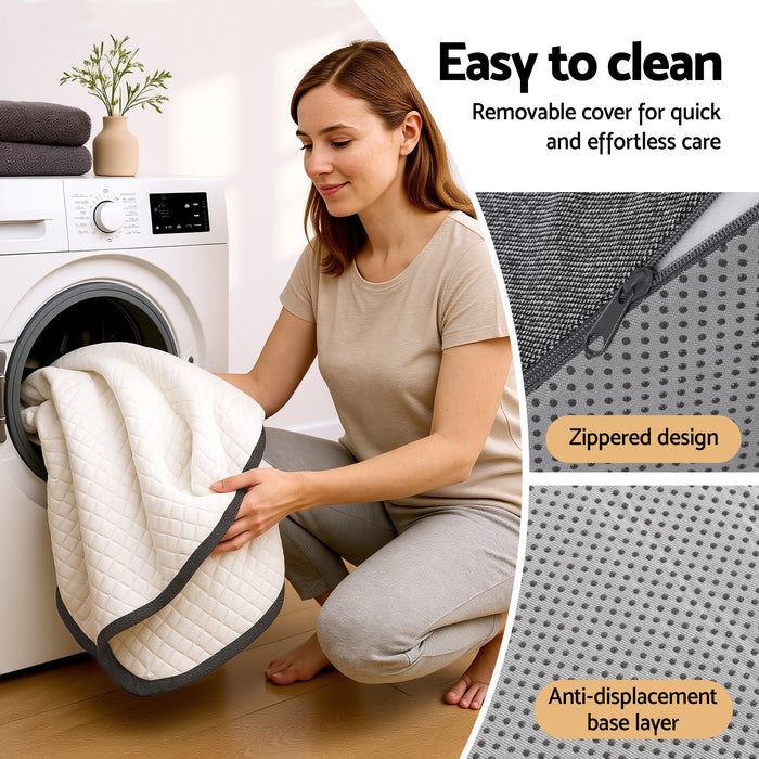 Foldable Mattress Folding Sofa Bed Tri-Fold Memory Foam Tencel Queen