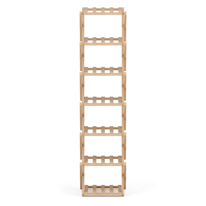 7 Tier Bamboo Foldable Shoe Rack Organizer Entryway