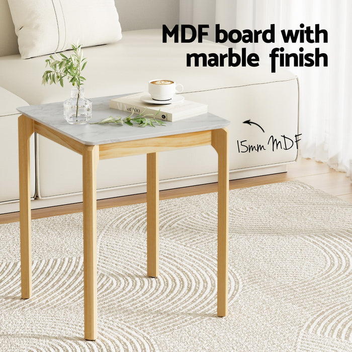 Coffee Table Marble Effect Square