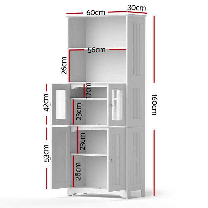 Buffet Sideboard Cabinet Pantry Kitchen Bathroom Storage Cupboard 160cm