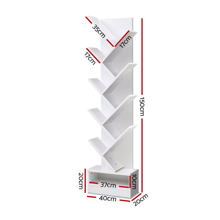Tree Bookshelf 9 Tiers - ECHO White