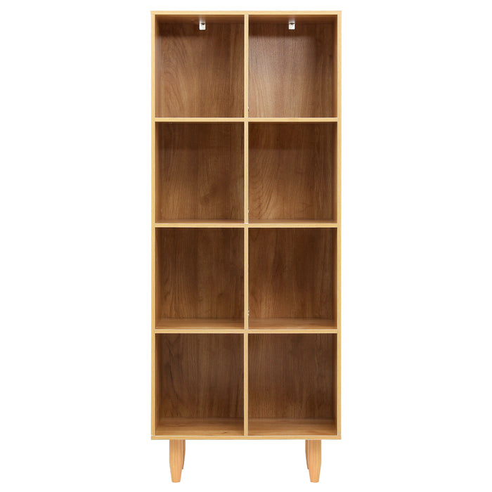 Bookshelf Bookcase 4 Tiers LEOR Pine