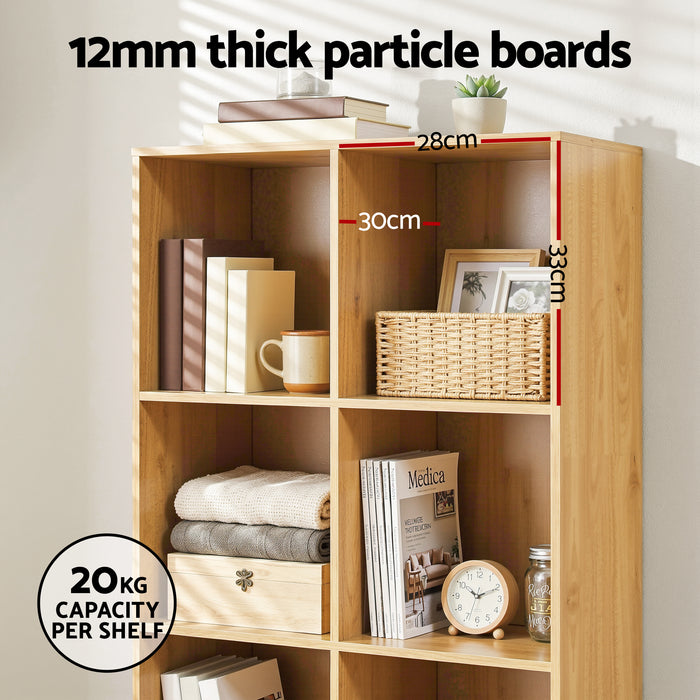 Bookshelf Bookcase 4 Tiers LEOR Pine