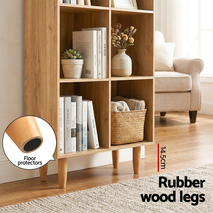 Bookshelf Bookcase 4 Tiers LEOR Pine