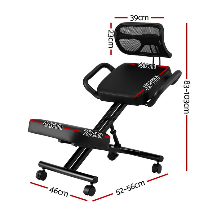 Kneeling Chair Ergonomic Office Home Knee Seat Posture Back Stretch Rest