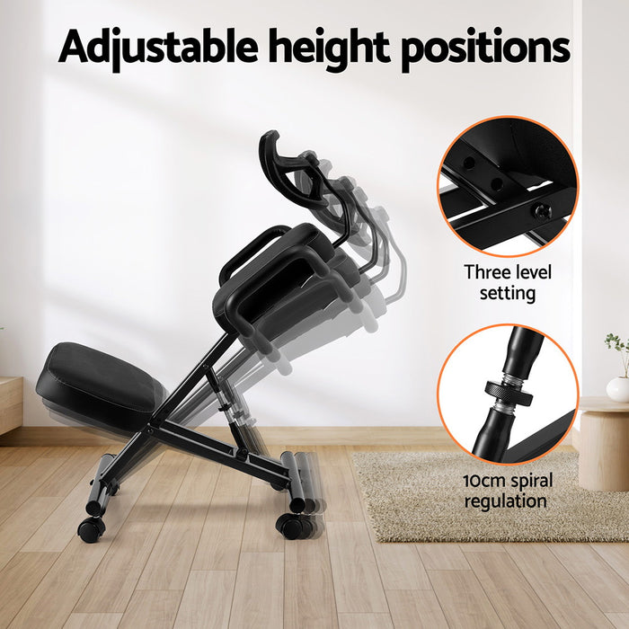 Kneeling Chair Ergonomic Office Home Knee Seat Posture Back Stretch Rest