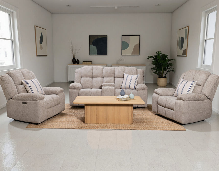 Luxe Fabric Electric Recliner Lounge