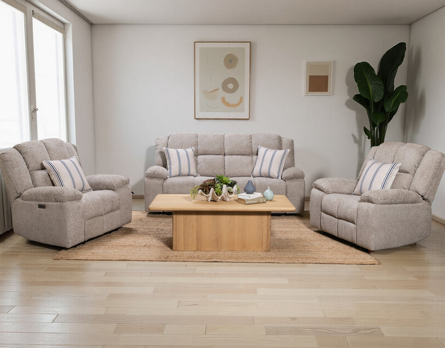 Luxe Fabric Electric Recliner Lounge