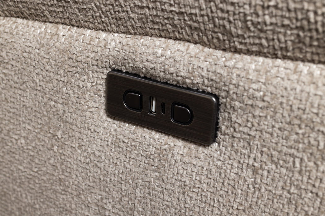 Luxe Fabric Electric Recliner Lounge