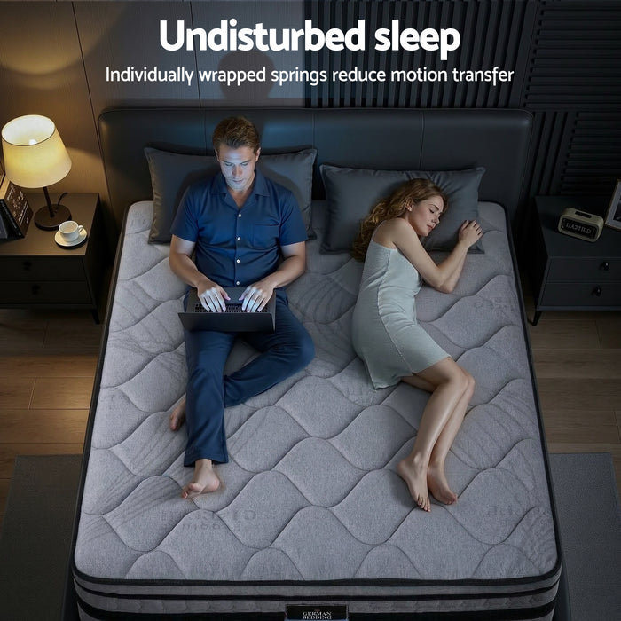 34cm King Mattress Hybrid, Pocket Spring Bed Mattress