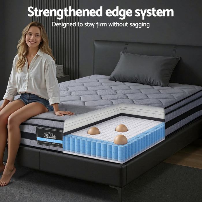 34cm Single Mattress Hybrid, Pocket Spring Bed Mattress