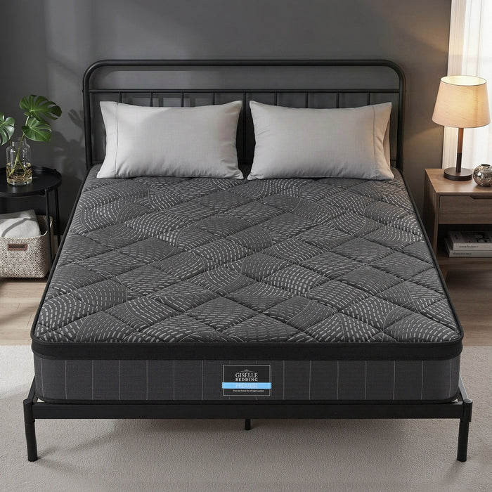 King Mattress 25cm Pocket Spring Latex Euro Top Medium Firm Bed