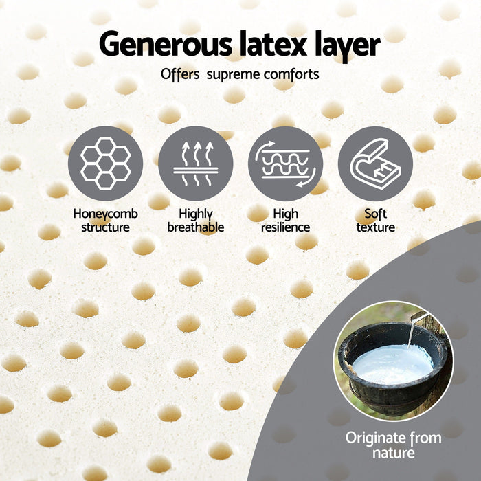 King Mattress 25cm Pocket Spring Latex Euro Top Medium Firm Bed