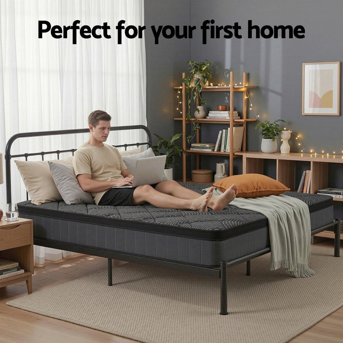 King Mattress 25cm Pocket Spring Latex Euro Top Medium Firm Bed