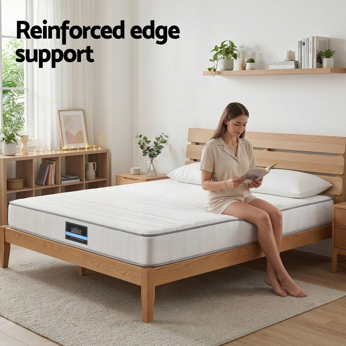 King Mattress 20cm with Reinforced Edge Support Egg-Crate Foam